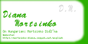 diana mortsinko business card